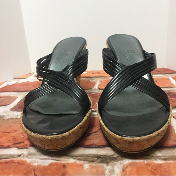 Cole Haan Strappy Crisscross Cork Sole Sandals - Picture 6 of 7